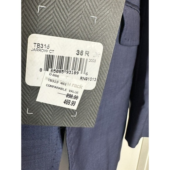 NWT Ted Baker Endurance Jarrow CT Wool 36 R Regular Fit $898 Blue Jacket - Picture 15 of 16